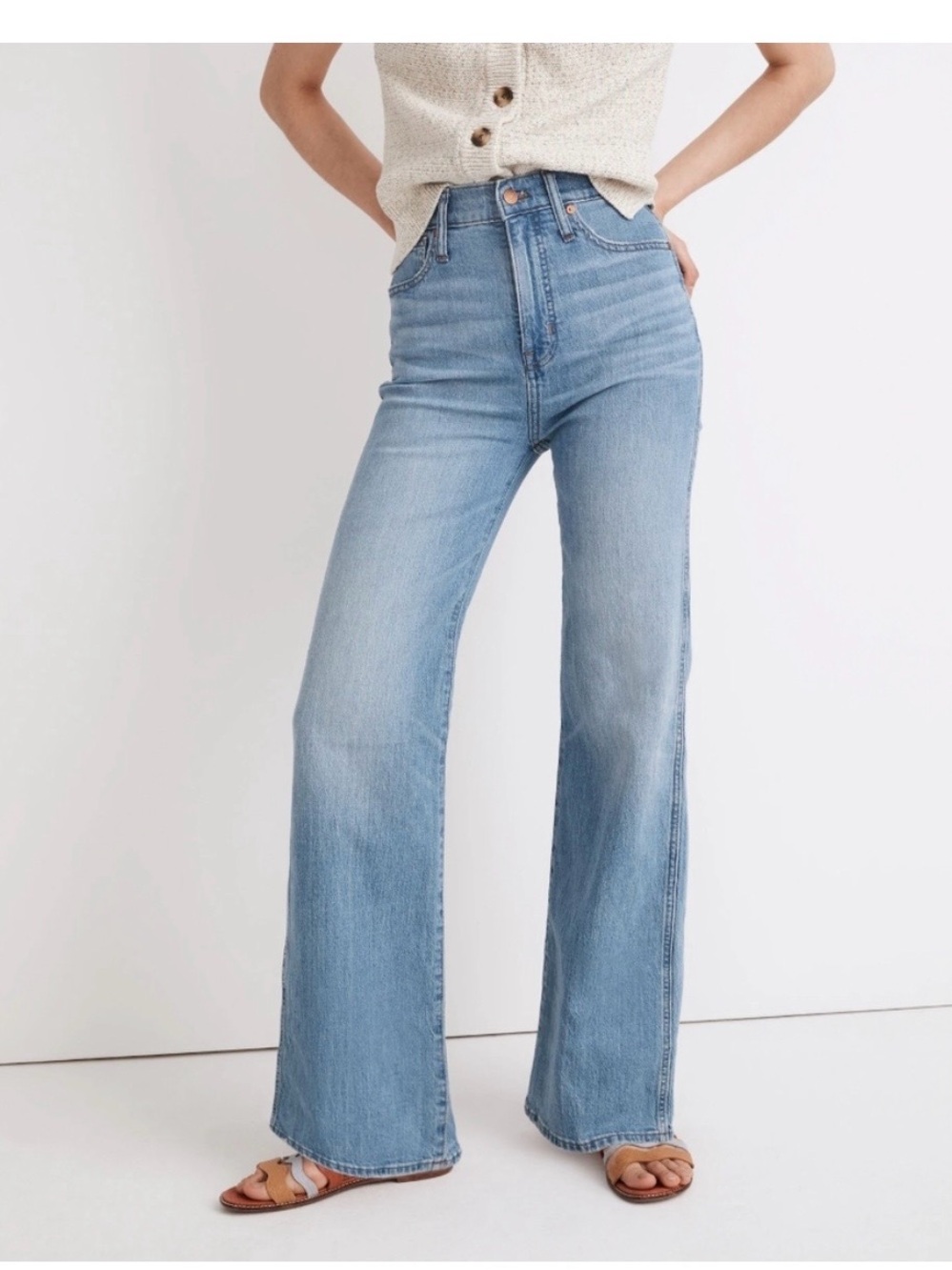 Madewell Light Blue High-Rise Wide-Leg Jeans